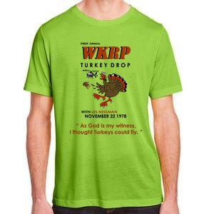 First Annual Wkrp Thanksgiving Day Turkey Drop Adult ChromaSoft Performance T-Shirt