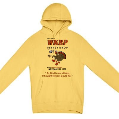 First Annual Wkrp Thanksgiving Day Turkey Drop Premium Pullover Hoodie