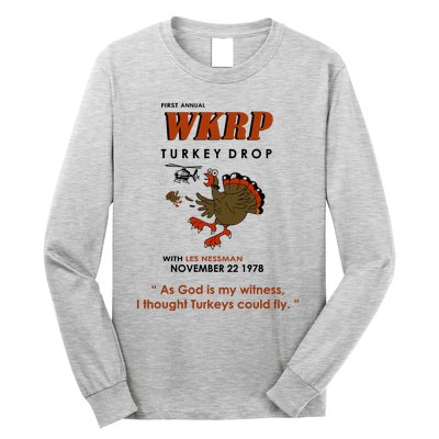 First Annual Wkrp Thanksgiving Day Turkey Drop Long Sleeve Shirt