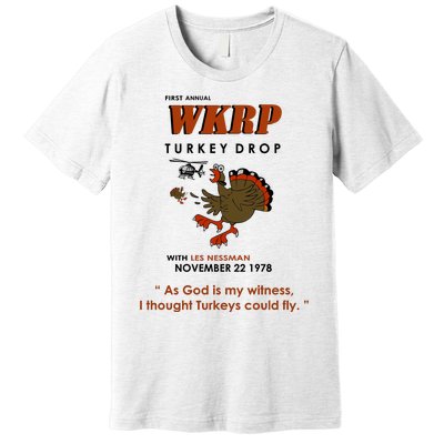 First Annual Wkrp Thanksgiving Day Turkey Drop Premium T-Shirt