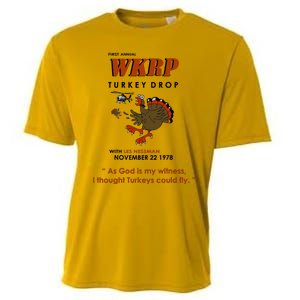 First Annual Wkrp Thanksgiving Day Turkey Drop Cooling Performance Crew T-Shirt