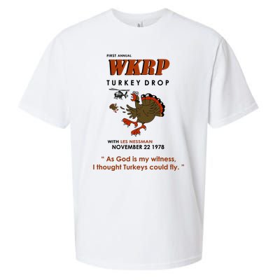 First Annual Wkrp Thanksgiving Day Turkey Drop Sueded Cloud Jersey T-Shirt