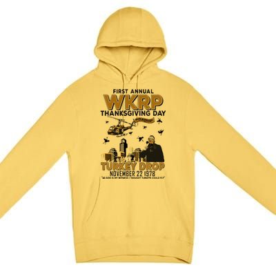 First Annual Wkrp Thanksgiving Day Turkey Drop Premium Pullover Hoodie