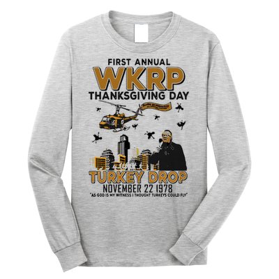 First Annual Wkrp Thanksgiving Day Turkey Drop Long Sleeve Shirt