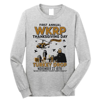 First Annual Wkrp Thanksgiving Day Turkey Drop Long Sleeve Shirt