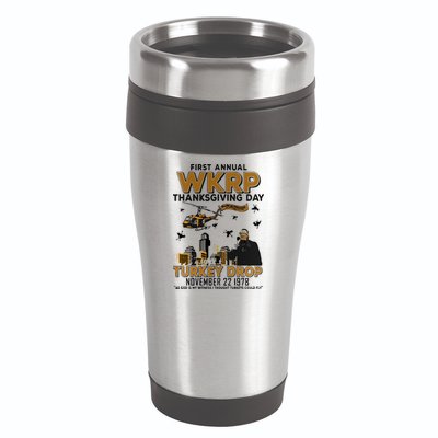 First Annual Wkrp Thanksgiving Day Turkey Drop 16oz Travel Tumbler