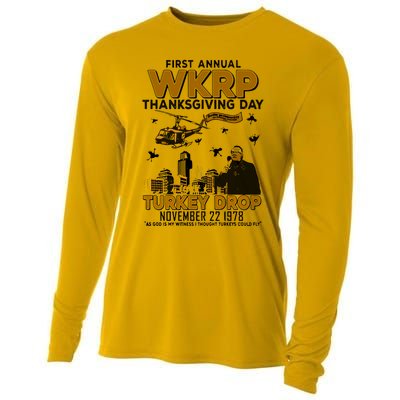 First Annual Wkrp Thanksgiving Day Turkey Drop Cooling Performance Long Sleeve Crew