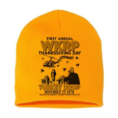 First Annual Wkrp Thanksgiving Day Turkey Drop Short Acrylic Beanie