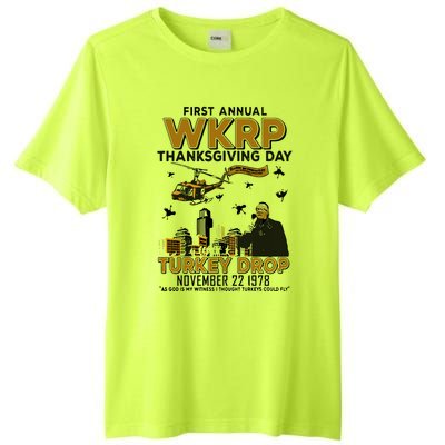 First Annual Wkrp Thanksgiving Day Turkey Drop Tall Fusion ChromaSoft Performance T-Shirt