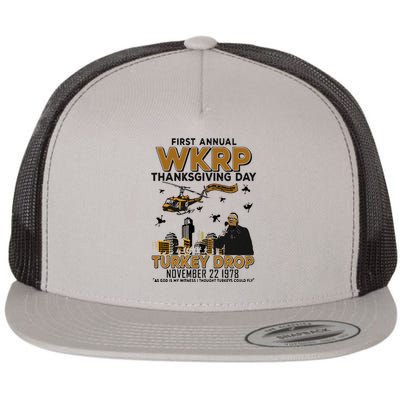 First Annual Wkrp Thanksgiving Day Turkey Drop Flat Bill Trucker Hat