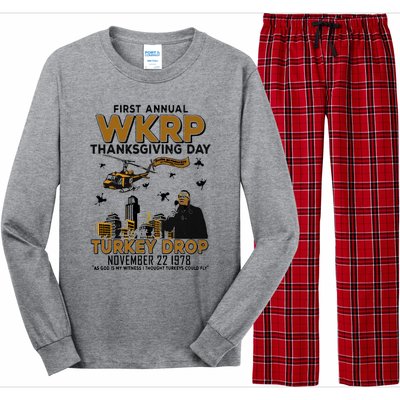 First Annual Wkrp Thanksgiving Day Turkey Drop Long Sleeve Pajama Set