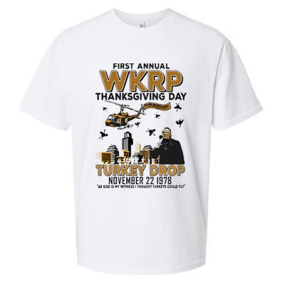 First Annual Wkrp Thanksgiving Day Turkey Drop Sueded Cloud Jersey T-Shirt