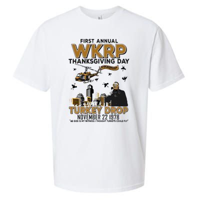 First Annual Wkrp Thanksgiving Day Turkey Drop Sueded Cloud Jersey T-Shirt