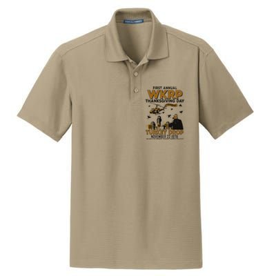 First Annual Wkrp Thanksgiving Day Turkey Drop Dry Zone Grid Polo