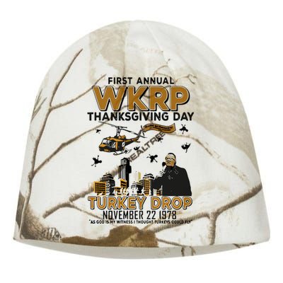 First Annual Wkrp Thanksgiving Day Turkey Drop Kati - Camo Knit Beanie