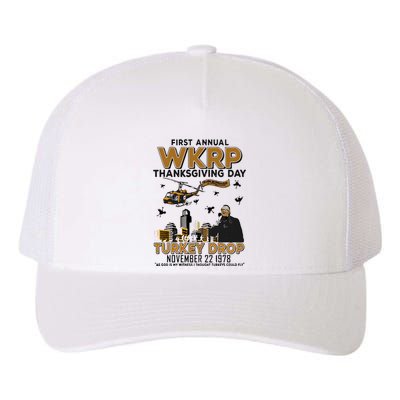 First Annual Wkrp Thanksgiving Day Turkey Drop Yupoong Adult 5-Panel Trucker Hat