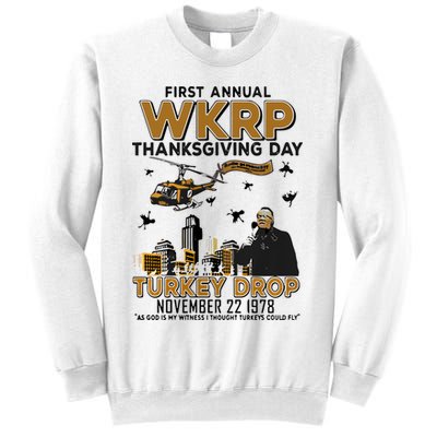 First Annual Wkrp Thanksgiving Day Turkey Drop Sweatshirt
