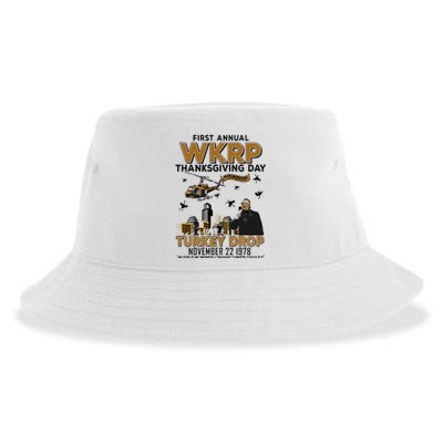 First Annual Wkrp Thanksgiving Day Turkey Drop Sustainable Bucket Hat