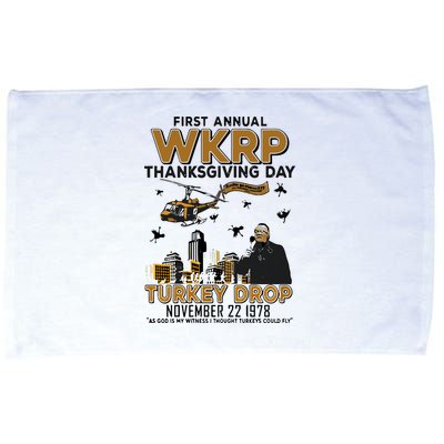 First Annual Wkrp Thanksgiving Day Turkey Drop Microfiber Hand Towel