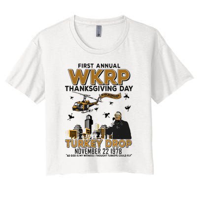 First Annual Wkrp Thanksgiving Day Turkey Drop Crop Top