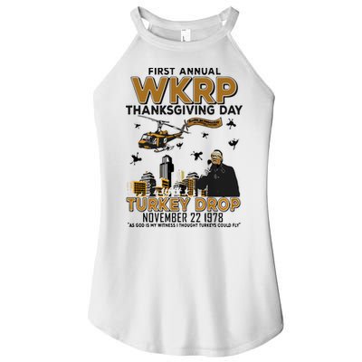 First Annual Wkrp Thanksgiving Day Turkey Drop Women's Perfect Tri Rocker Tank