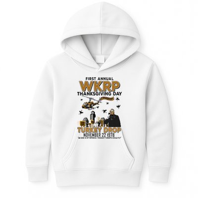 First Annual Wkrp Thanksgiving Day Turkey Drop Kids Hoodie