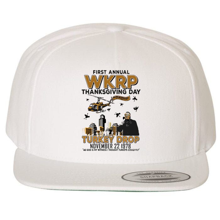 First Annual Wkrp Thanksgiving Day Turkey Drop Wool Snapback Cap