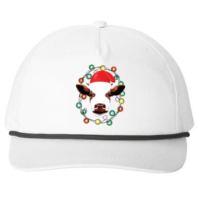 Farm Animal Xmas Pajamas Costume Farmer Christmas Cow Snapback Five-Panel Rope Hat