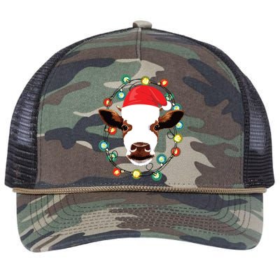 Farm Animal Xmas Pajamas Costume Farmer Christmas Cow Retro Rope Trucker Hat Cap