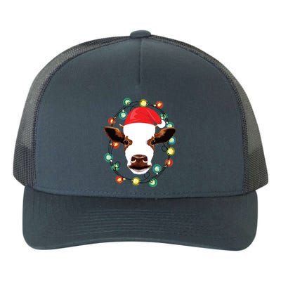 Farm Animal Xmas Pajamas Costume Farmer Christmas Cow Yupoong Adult 5-Panel Trucker Hat