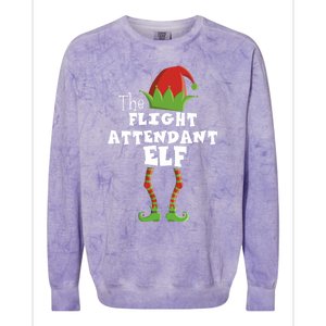 Flight Attendant Xmas Pajama Gift Colorblast Crewneck Sweatshirt