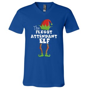 Flight Attendant Xmas Pajama Gift V-Neck T-Shirt