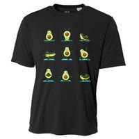 Funny Avocado Yoga Fitness Funny Exercising Gym Avocado Cooling Performance Crew T-Shirt