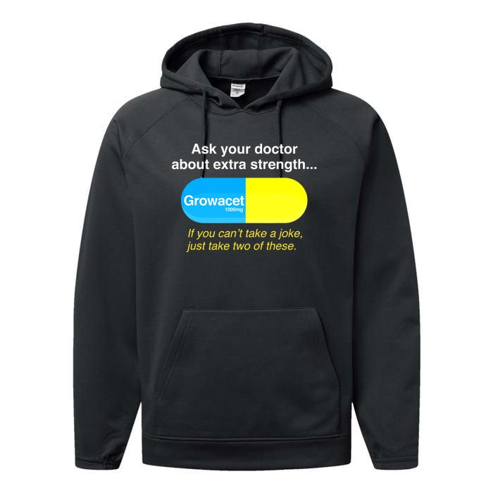 Funny Ask Your Doctor About Extra Strength Growacet Performance Fleece Hoodie