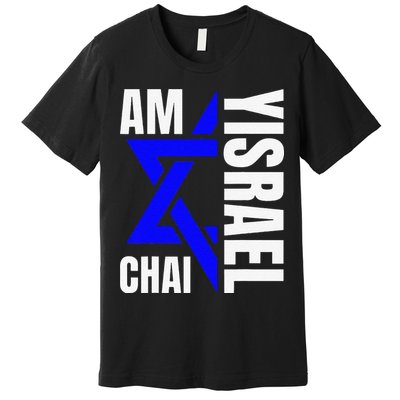 Funny Am Yisrael Chai Israel Star Of David Premium T-Shirt