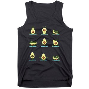 Funny Avocado Yoga Fitness Funny Exercising Gym Avocado Tank Top