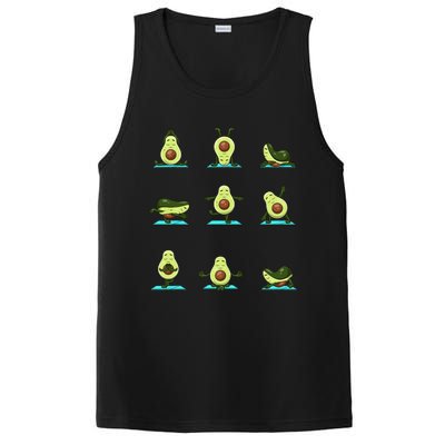 Funny Avocado Yoga Fitness Funny Exercising Gym Avocado PosiCharge Competitor Tank