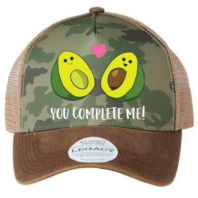 Funny Avocado You Complete Me Cute Avocado Legacy Tie Dye Trucker Hat