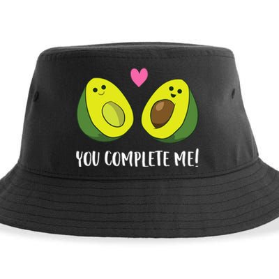 Funny Avocado You Complete Me Cute Avocado Sustainable Bucket Hat