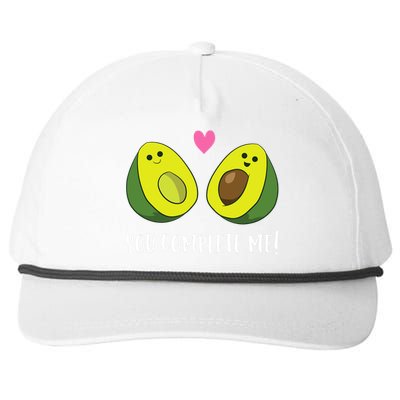 Funny Avocado You Complete Me Cute Avocado Snapback Five-Panel Rope Hat