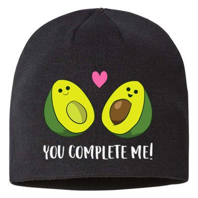 Funny Avocado You Complete Me Cute Avocado Sustainable Beanie