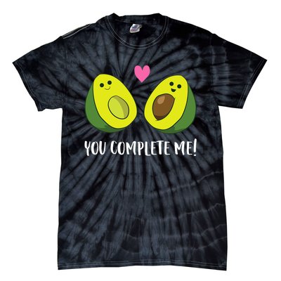 Funny Avocado You Complete Me Cute Avocado Tie-Dye T-Shirt