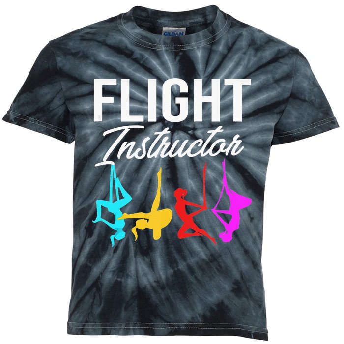 Funny Aerial Yoga Womens Flight Instructor Kids Tie-Dye T-Shirt