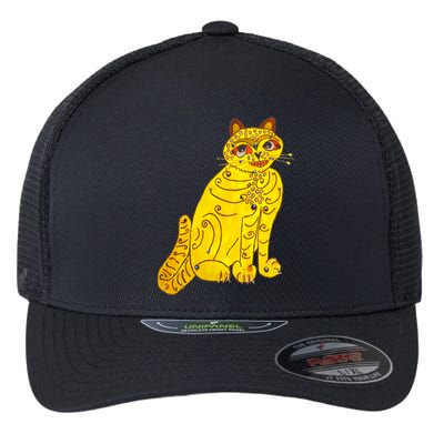 Funny Abba Yellow Cat Flexfit Unipanel Trucker Cap