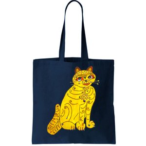 Funny Abba Yellow Cat Tote Bag