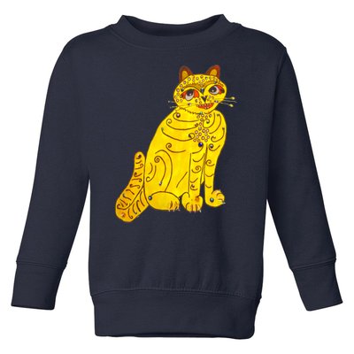 Funny Abba Yellow Cat Toddler Sweatshirt