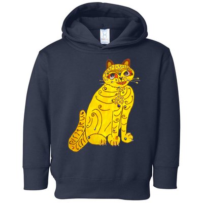 Funny Abba Yellow Cat Toddler Hoodie