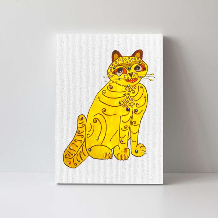 Funny Abba Yellow Cat Canvas