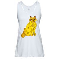 Funny Abba Yellow Cat Ladies Essential Flowy Tank