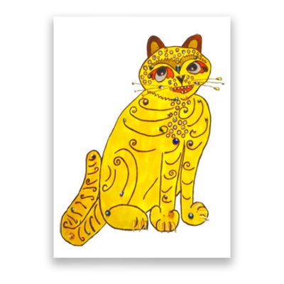 Funny Abba Yellow Cat Poster